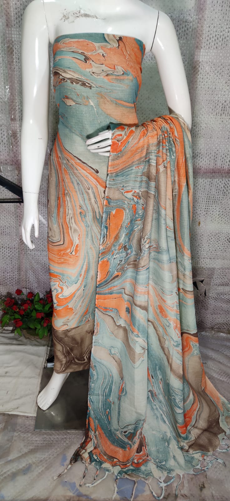 Khadi Silk Dress Material
