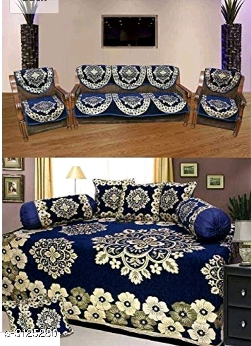 Elite Attractive Diwan Sets and Sofa Covers Combo Vol 1 M8