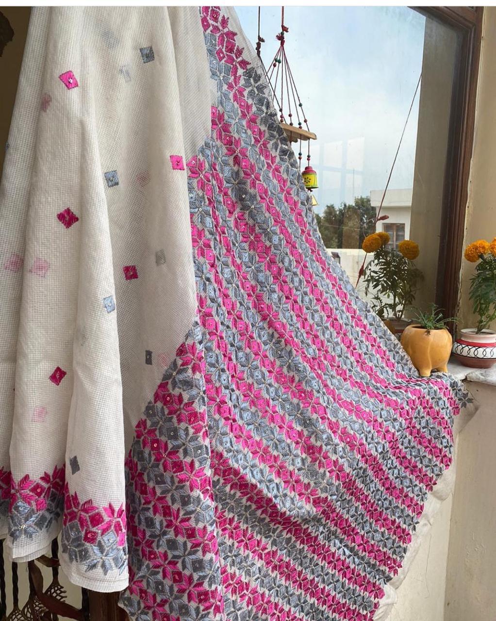 Kota Doriya Embroidered Saree