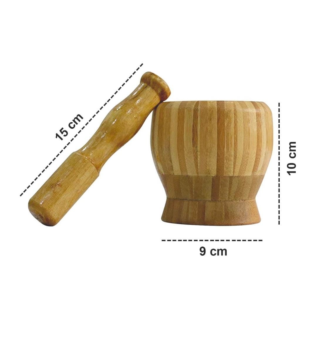 Bamboo Mortar Pestle Set