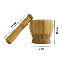 Load image into Gallery viewer, Bamboo Mortar Pestle Set