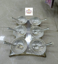 Load image into Gallery viewer, Silver Plated Dry fruit/Snack Set(6 pcs)