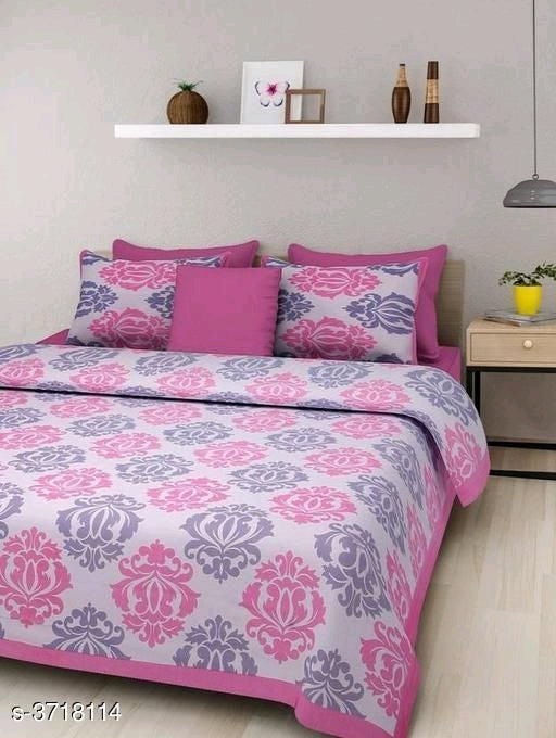 Elite Attractive Cotton Printed Double Bedsheets Vol 12