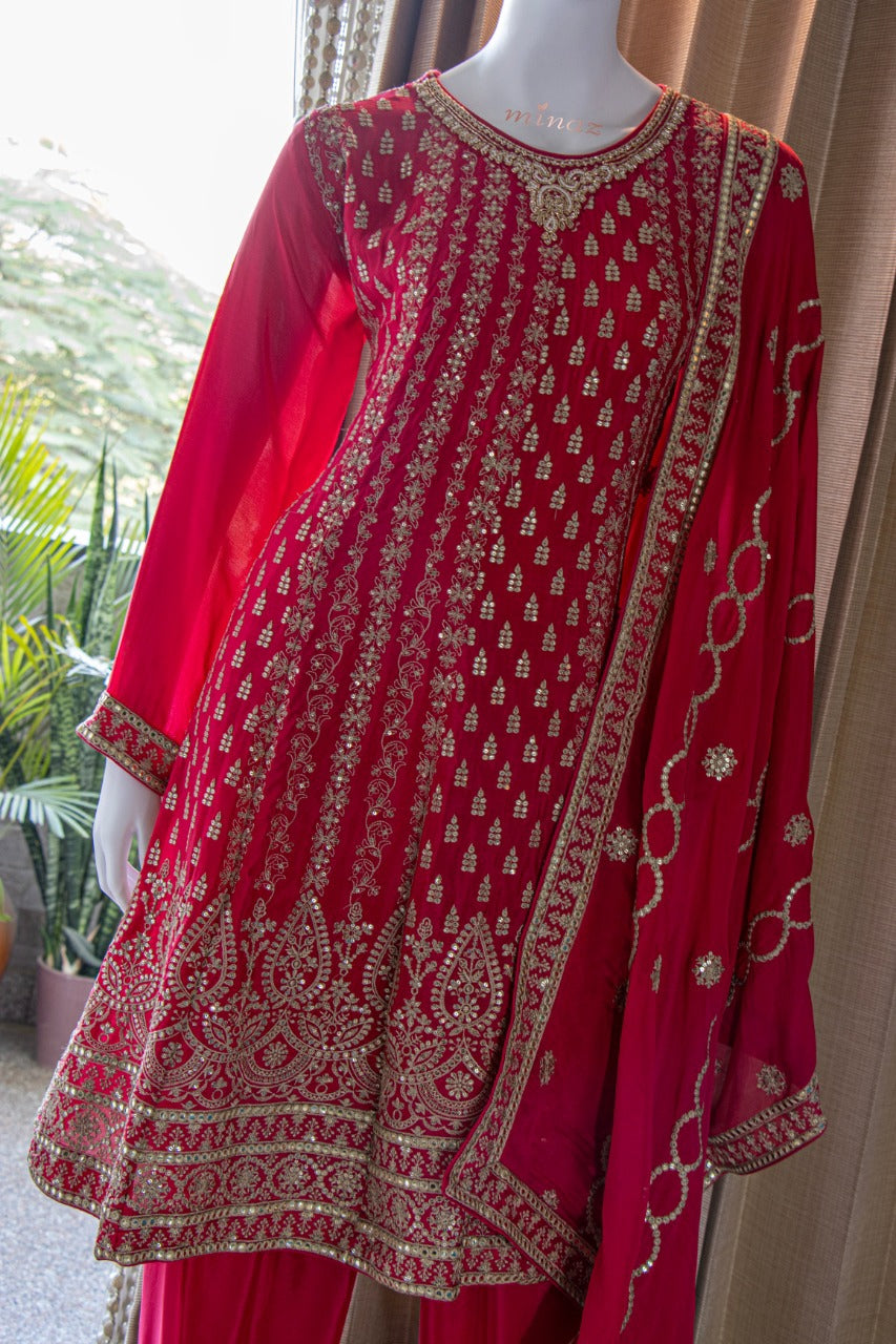 Chinnon Short Anarkali with Salwar
