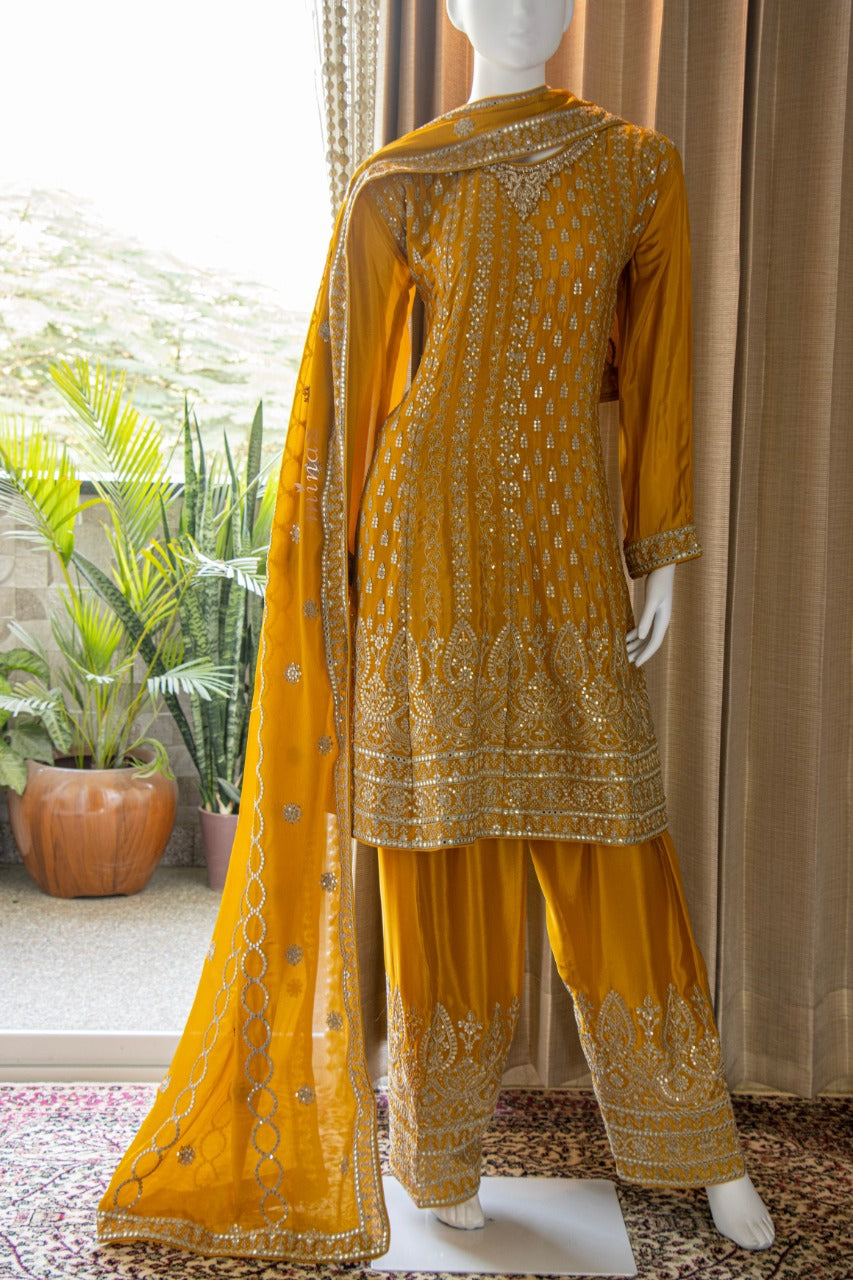 Chinnon Short Anarkali with Salwar
