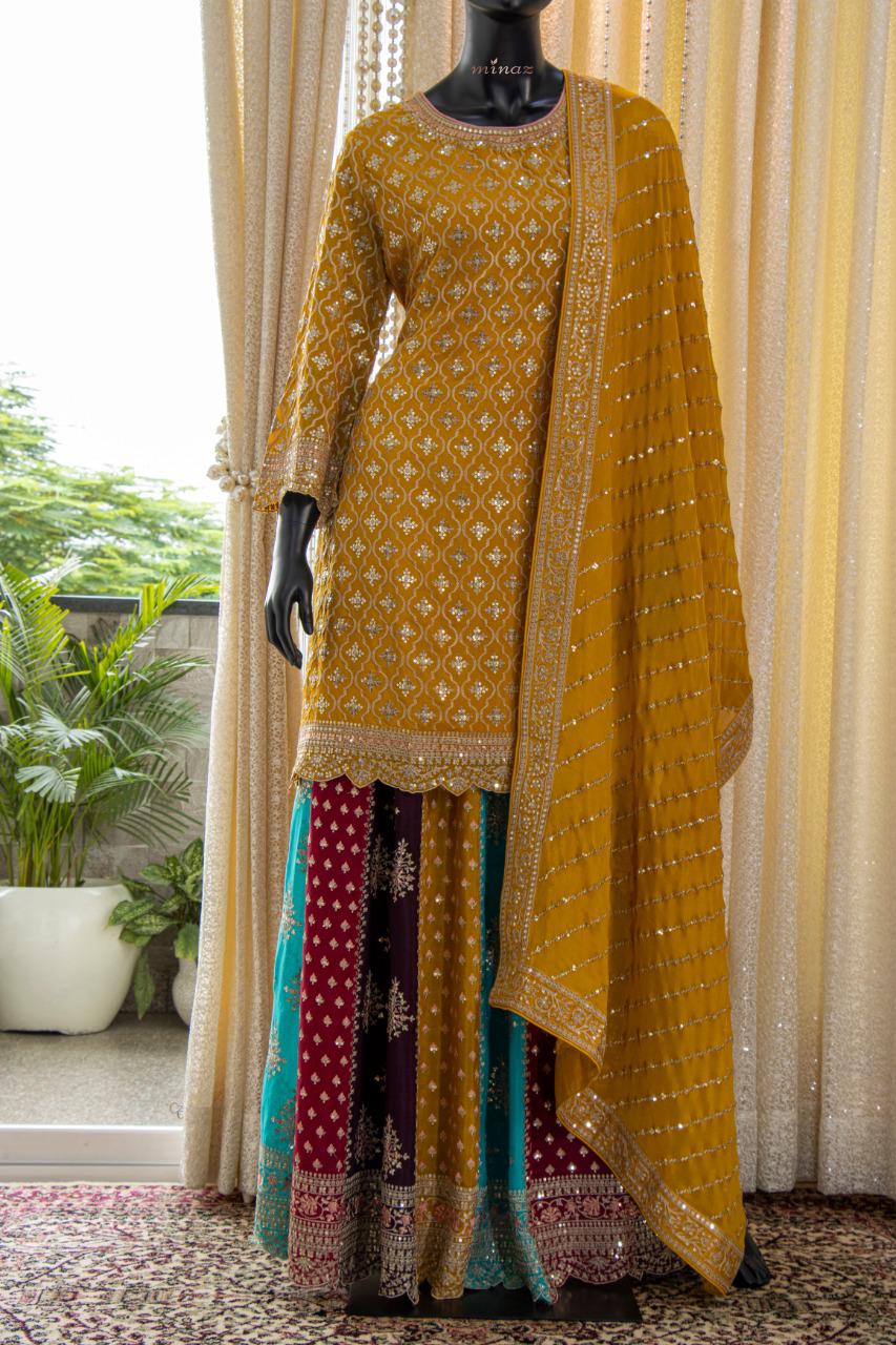 Chinnon Shirt Skirt Dupatta