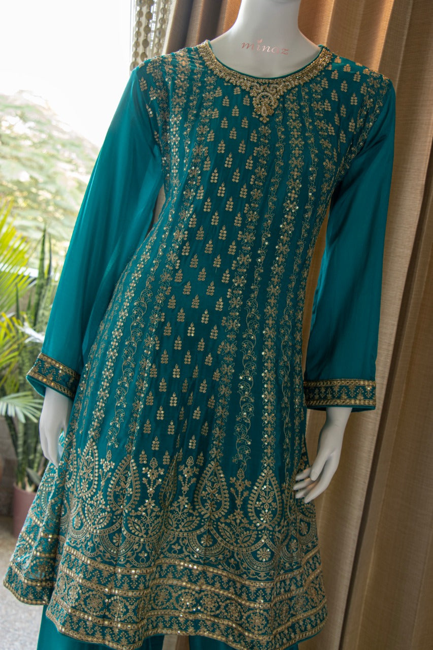 Chinnon Short Anarkali with Salwar