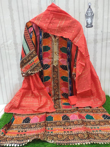 Uppada Silk Suit with shantoon bottom