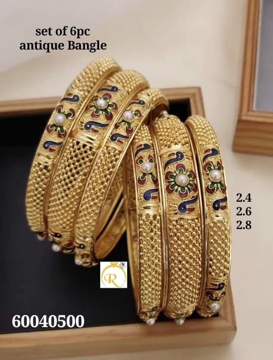 Gold plated bangles set