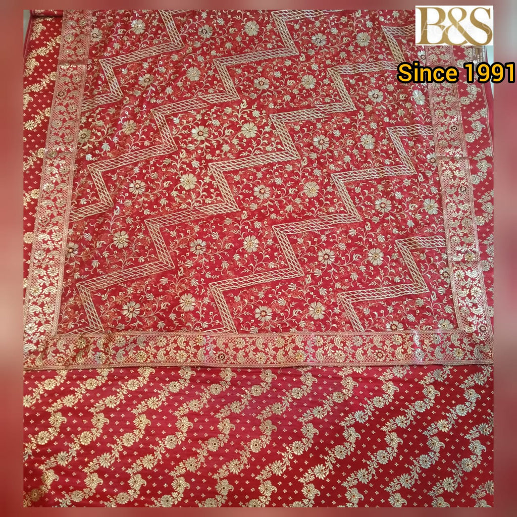 Heavy Work Velvet Lehenga with Net Dupatta