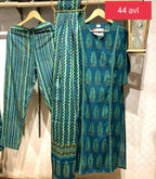 Handblock Cotton Shirt with Pant