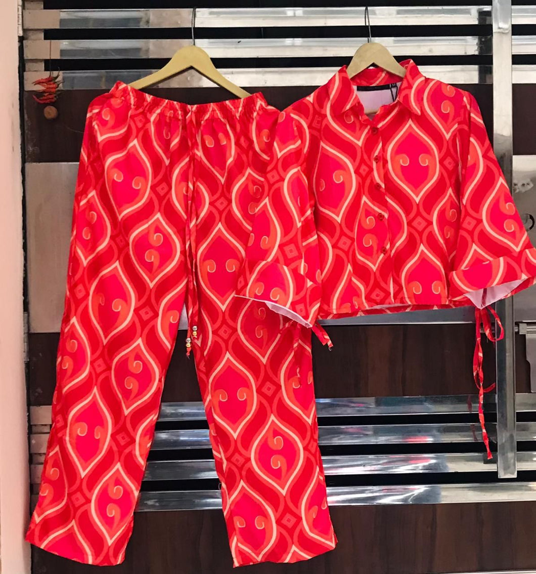 The Avery matching pants set in orange , shirt and trouser set for wome -  Afrikrea