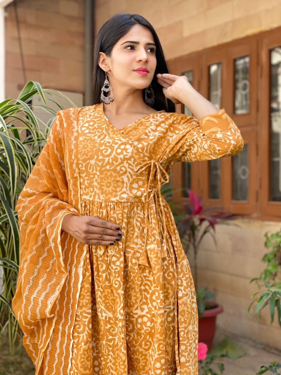 Angrakha Style Organic Cotton Suits