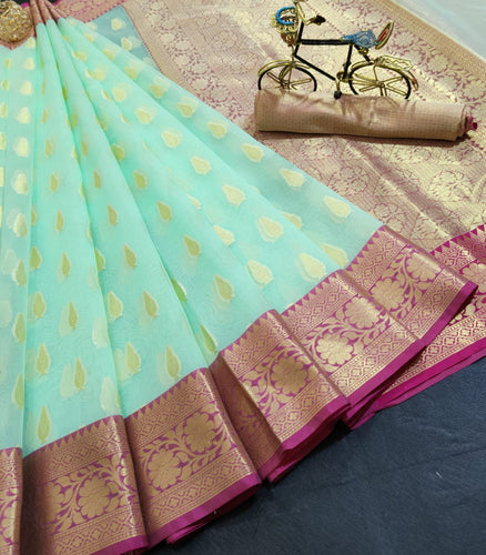 Benarsi Kora Organza Silk Sarees