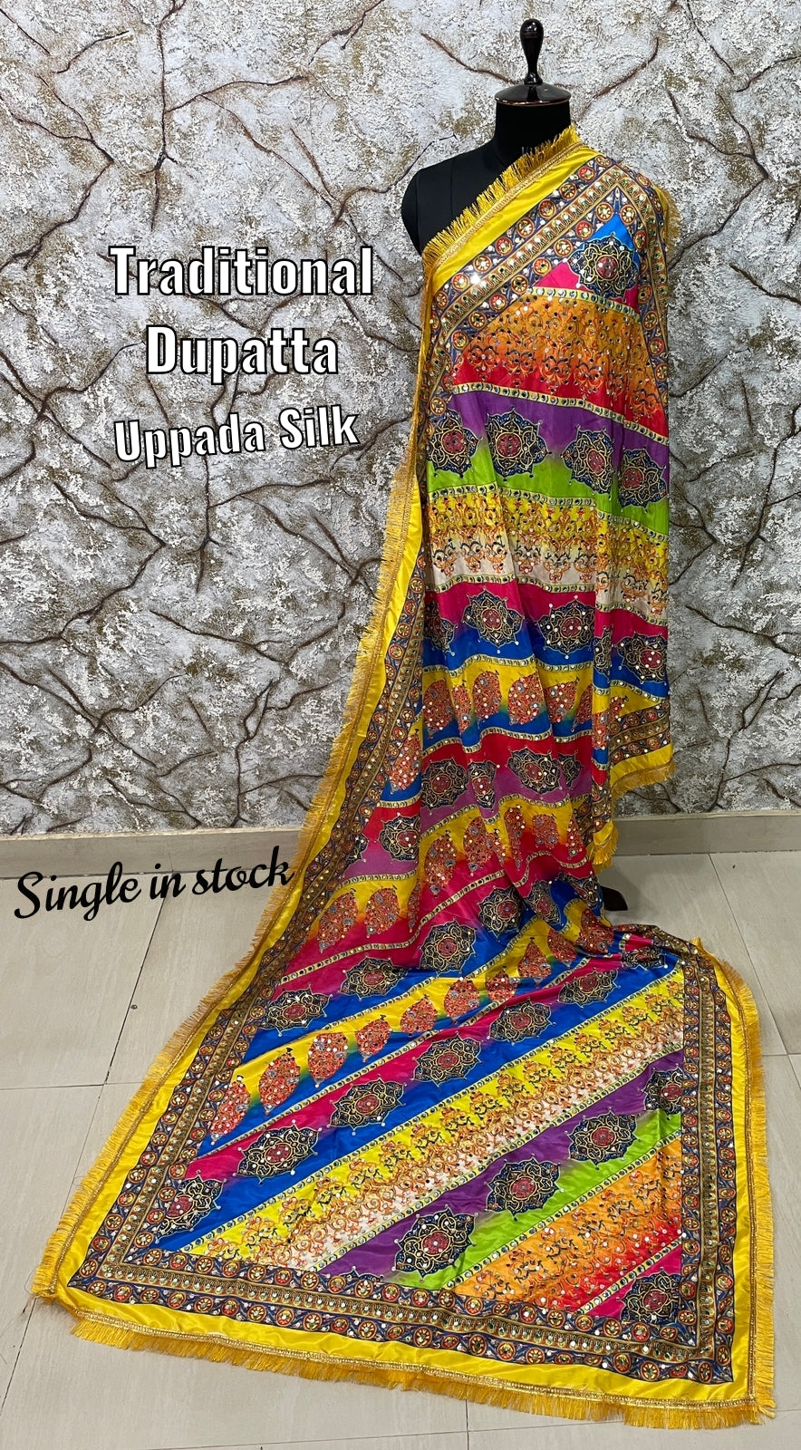 Traditional Chinnon Uppada Silk Dupattas