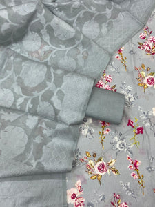 Chanderi Digital Print Shirt with Patola Dupatta