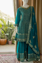 Load image into Gallery viewer, Beautiful Chinnon Short Anarkali with Garara