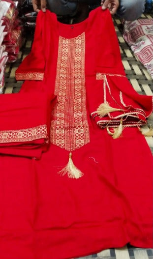 Gold Print Kurti with Skirt