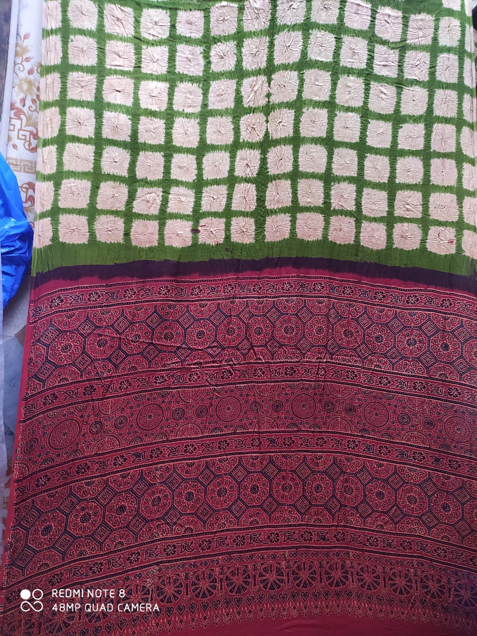 Ajrakh Hand Block Print, Natural Dye Sarees