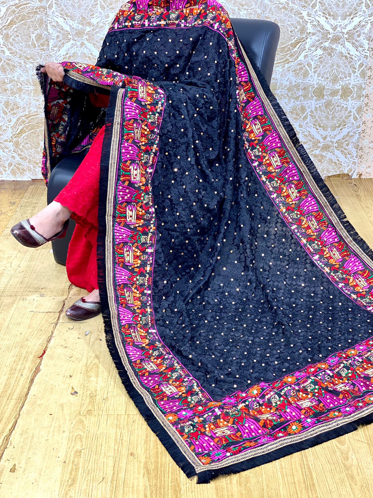 Full Jaal Phulkari Dupattas