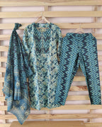 Handblock Cotton Shirt with Pant