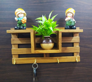 Key Holder Planter with Dolls