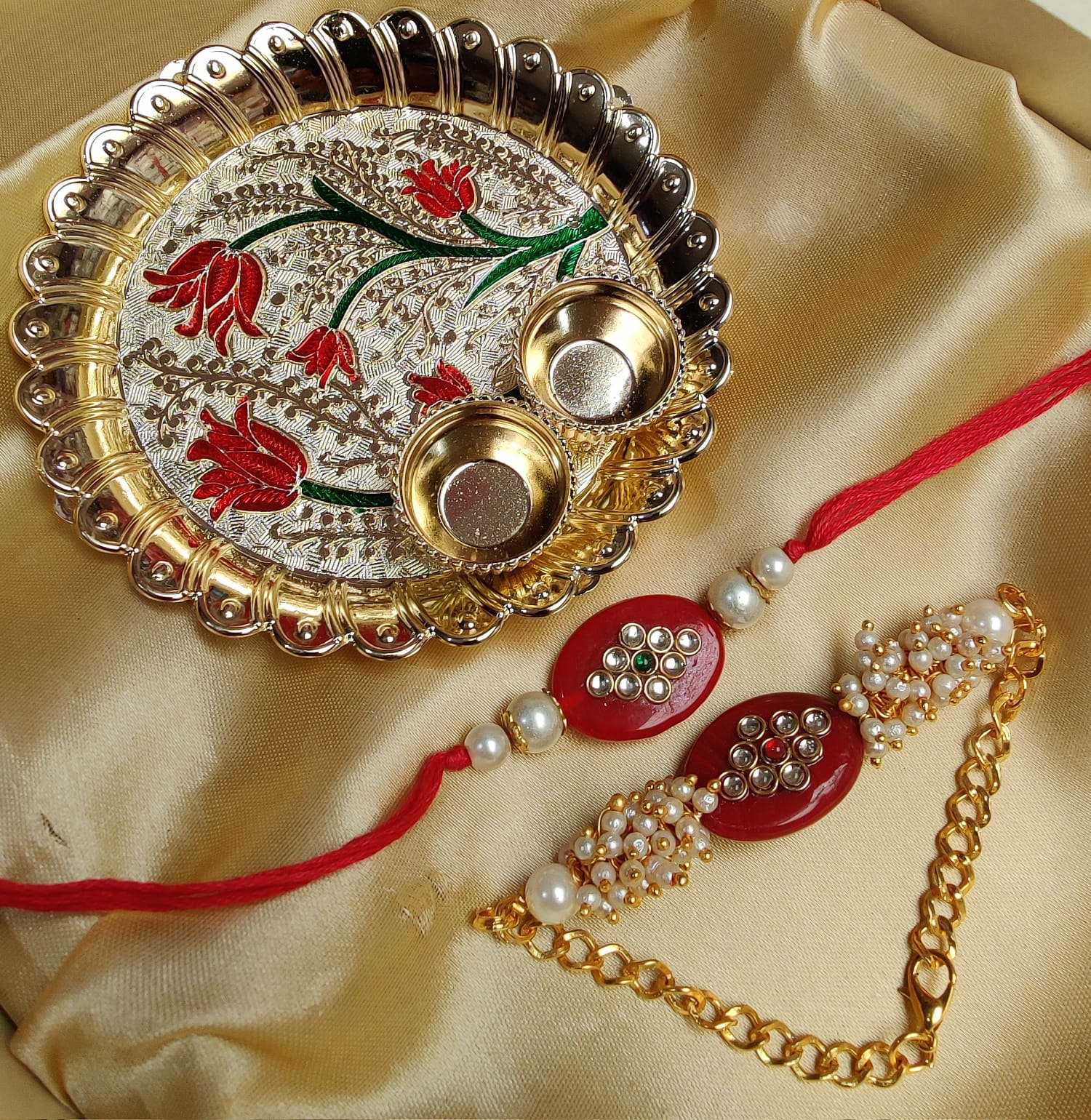 Beautiful Bhaiya Bhabhi Rakhi n thali