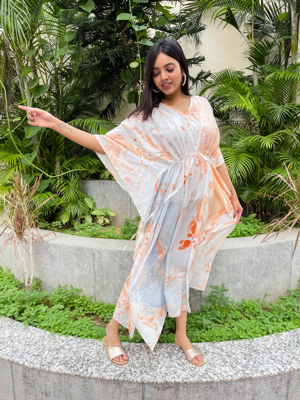 Premium Cotton Kaftans with Marble prints
