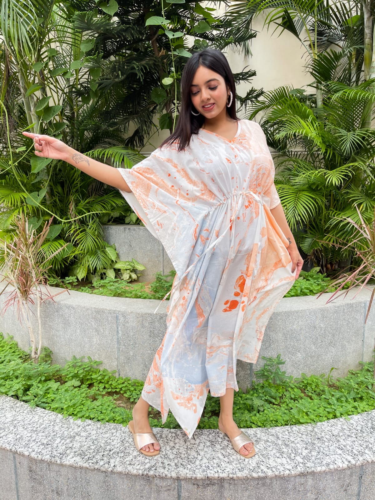 Premium Cotton Kaftans with Marble prints