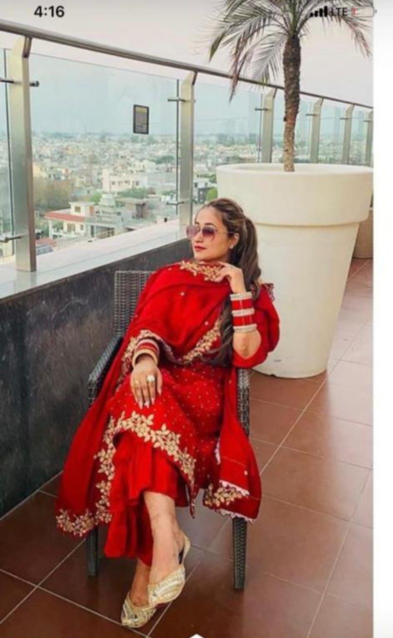 Embroidered Silk Suit