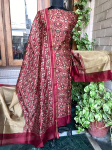 Maheshwari Silk Suits with Shantoon Bottom