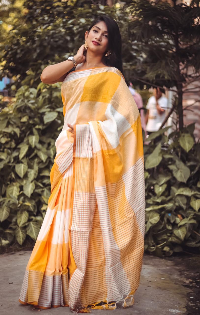 Soft Linen Silk Saree
