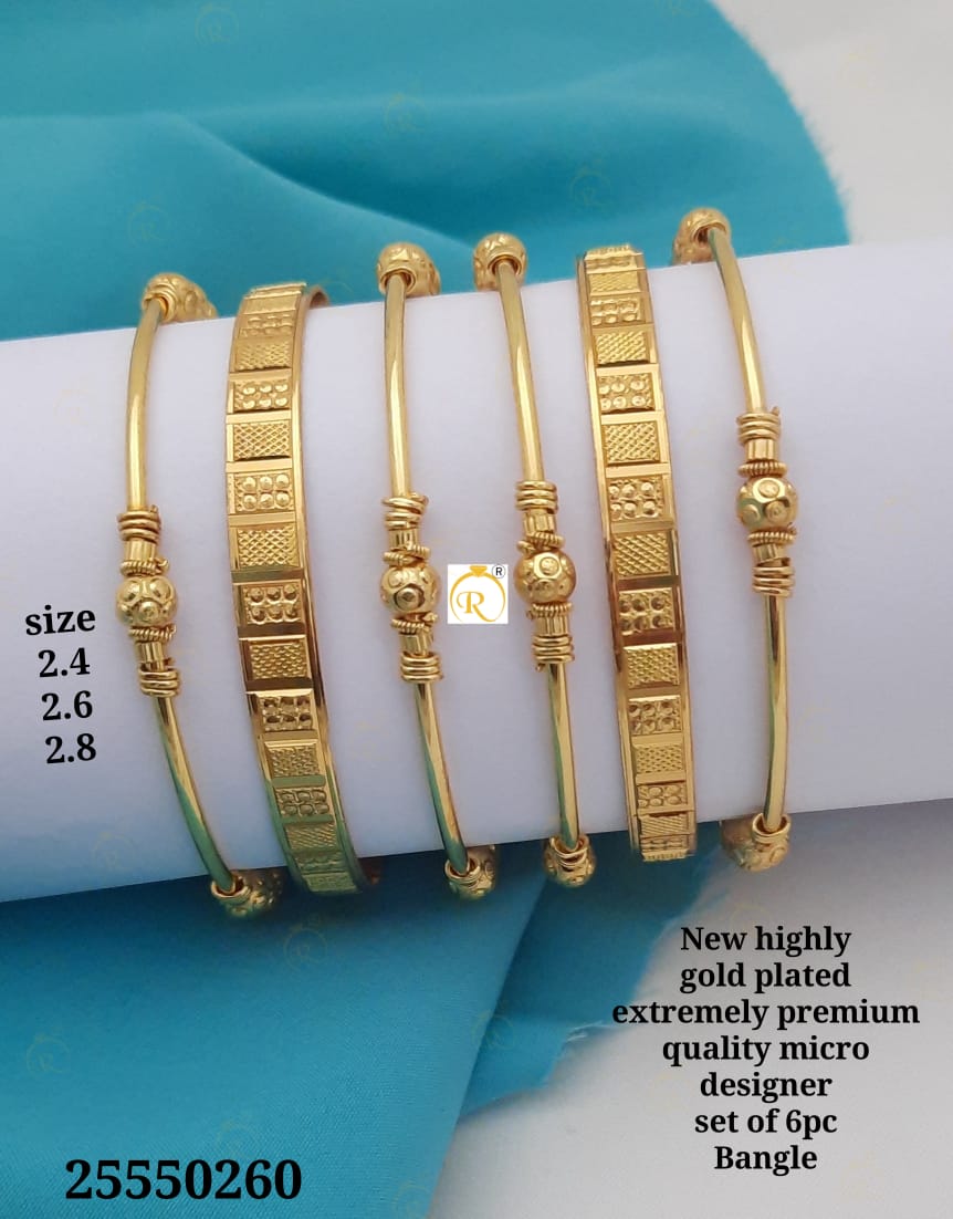 Gold Plated Bangles(6pcs)
