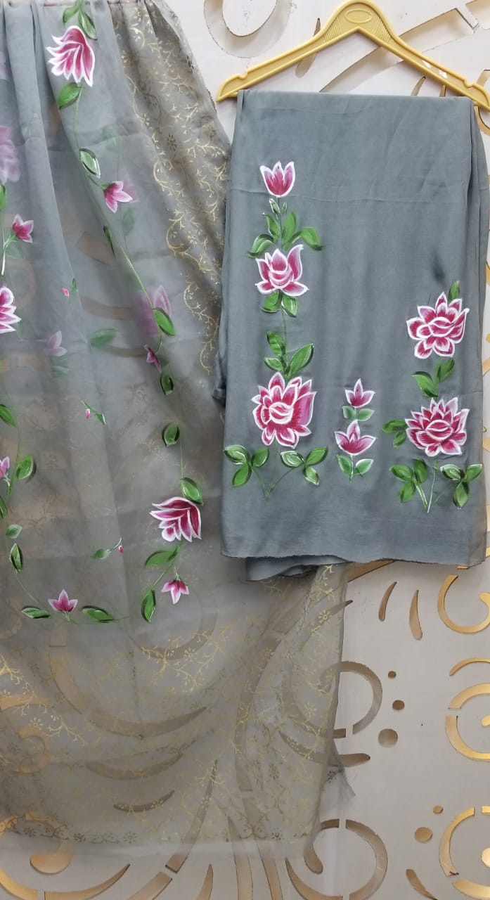 Crepe Handpainted Suit