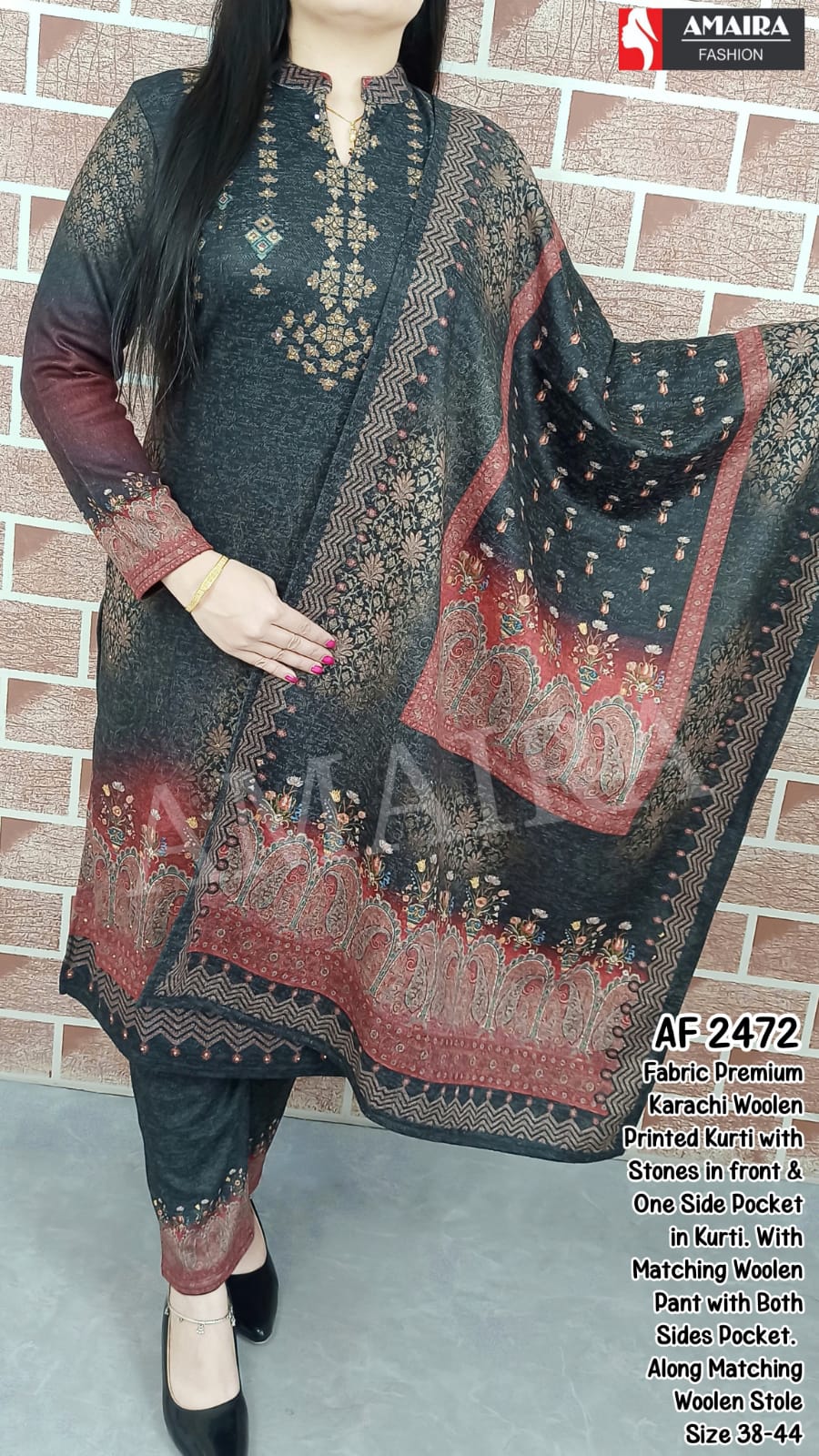 Premium Woolen/Velvet Kurti Pant Dupatta