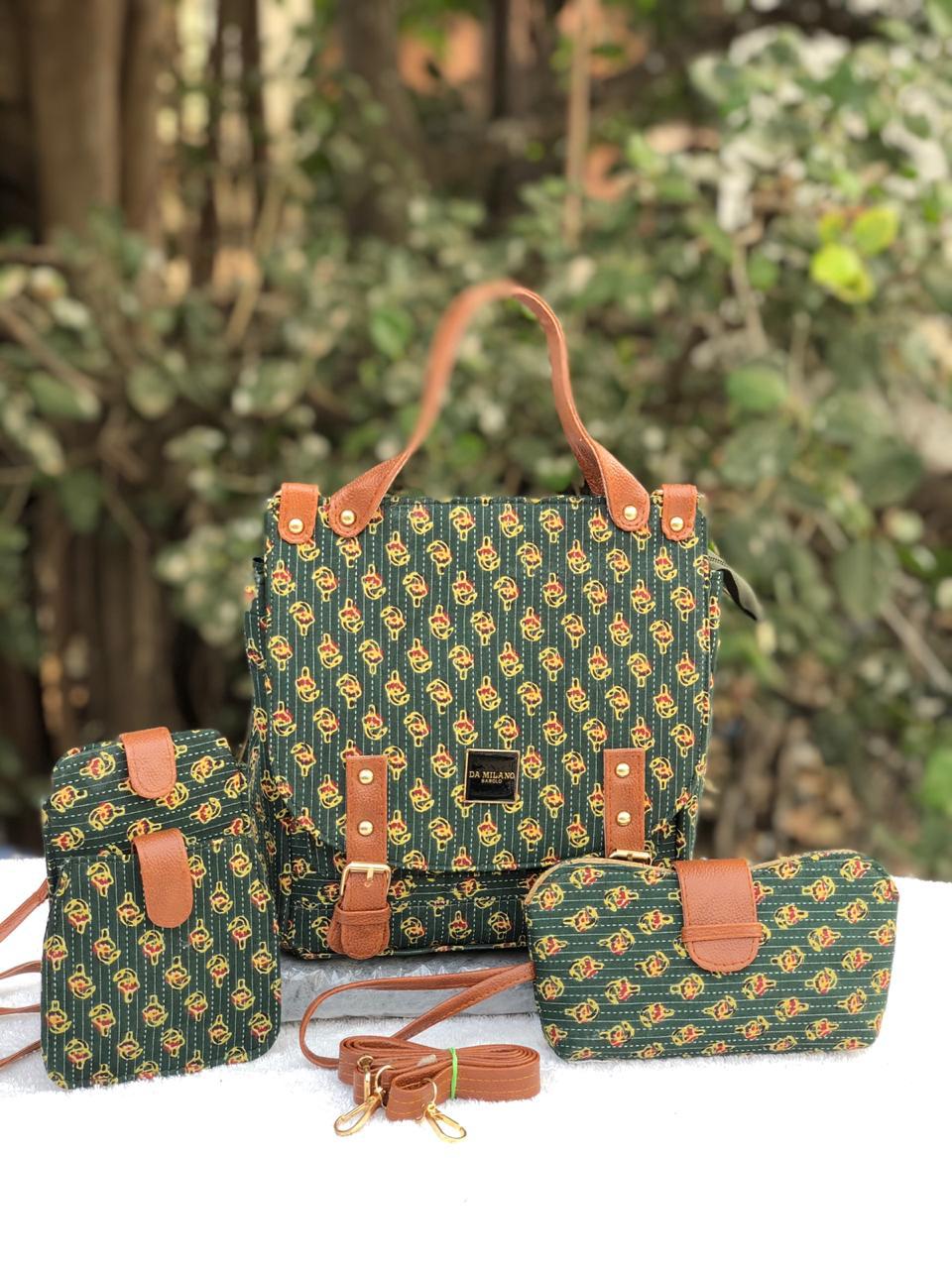 Ikat Handbag (3 piece set)