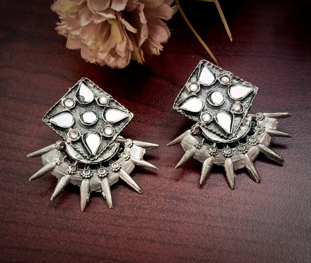 Classy Black Polish Earrings