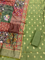 Handloom Chanderi with zari boota