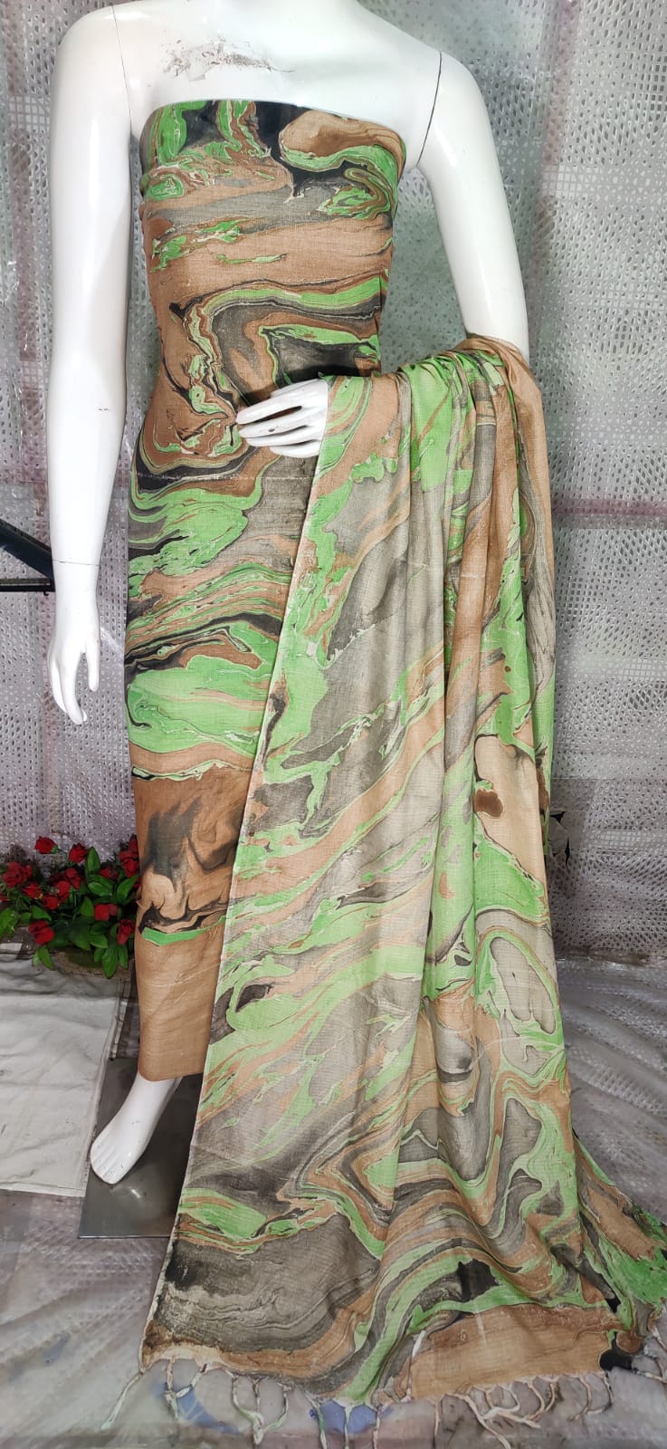 Khadi Silk Dress Material