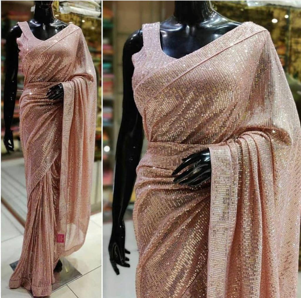 Latest Sequins Party Sarees