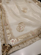 Chanderi Shirt with Zardozi work and Shantoon Bottom