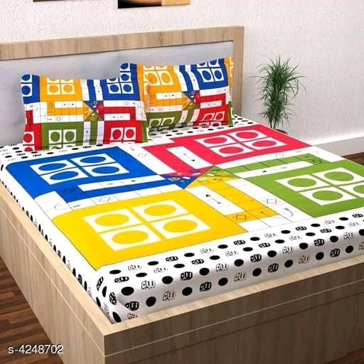 Graceful Pure Cotton 94x86 Double Bedsheets Vol 10