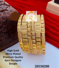 Load image into Gallery viewer, Gold Plated Bangles(6pcs)