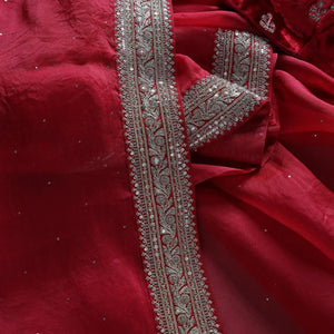 Rangoli Saree with embroidery and sequins