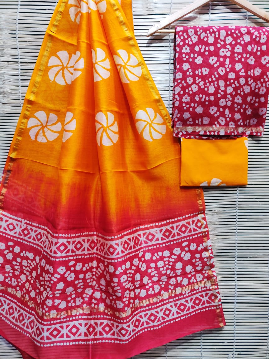 Dabu Hand Block Printed Suits