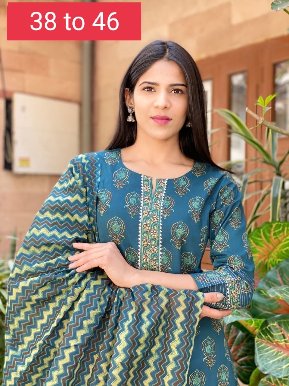 Handblock Cotton Shirt with Pant