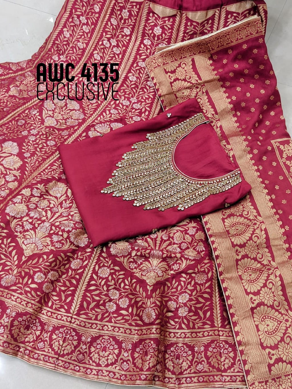 Uppada Silk Skirt Set