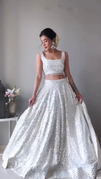 Georgette Sequins work Lehenga Choli