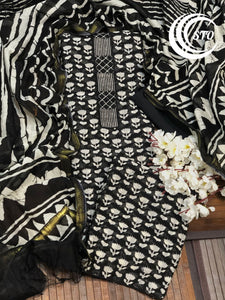 Maheshwari Silk Suits with Cotton Bottom
