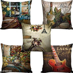 Comfy Stylish Jute Printed Cushion Covers Vol 17 M1